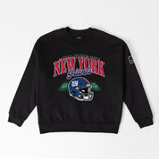 NEW YORK GIANTS FIELD FOCUS BLACK LABEL PREMIUM FLEECE DROP SHOULDER CREWNECK