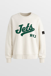 NEW YORK JETS CLUTCH MOVE BLACK LABEL PREMIUM FLEECE CREW SWEATSHIRT BY RANDI MAHOMES