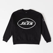 NEW YORK JETS BOLD MOVE BLACK LABEL PREMIUM FLEECE DROP SHOULDER CREWNECK