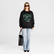 NEW YORK JETS FIELD FOCUS BLACK LABEL PREMIUM FLEECE DROP SHOULDER CREWNECK