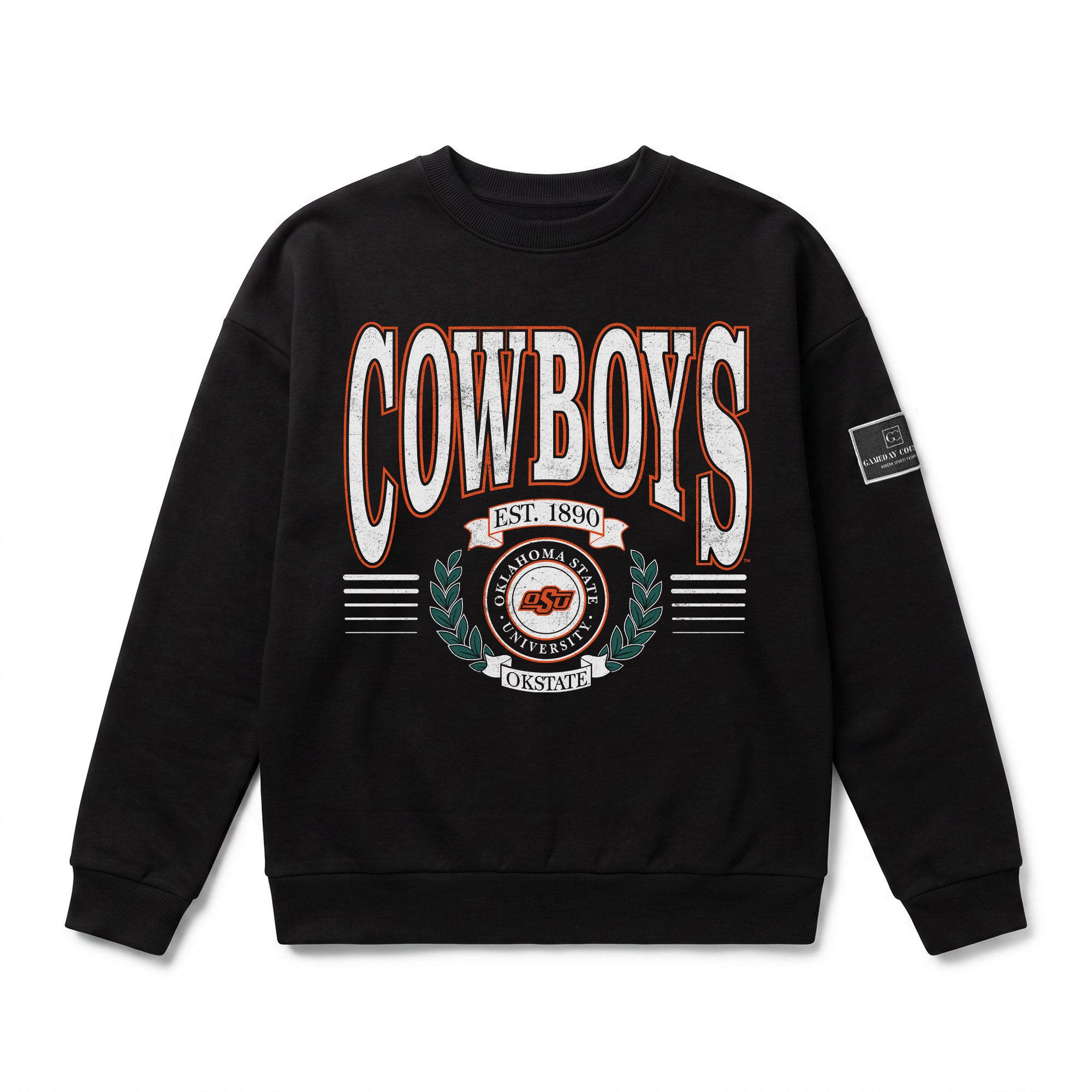 OKLAHOMA STATE COWBOYS HONOR BOUND BLACK LABEL PREMIUM FLEECE CREWNECK