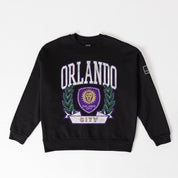 ORLANDO CITY SC LEGACY CLUB BLACK LABEL PREMIUM FLEECE DROP SHOULDER CREWNECK