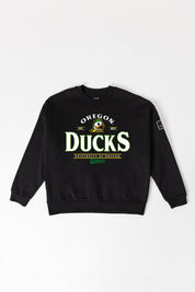 OREGON DUCKS PLAYERS ONLY BLACK LABEL PREMIUM FLEECE DROP SHOULDER CREWNECK