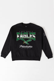 PHILADELPHIA EAGLES POWERHOUSE PLAY BLACK LABEL PREMIUM FLEECE CREW SWEATSHIRT