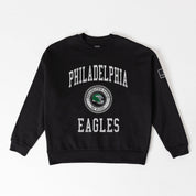 PHILADELPHIA EAGLES FIERCE FLOW BLACK LABEL PREMIUM FLEECE DROP SHOULDER CREWNECK