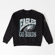 PHILADELPHIA EAGLES VICTORY PRIME BLACK LABEL PREMIUM FLEECE DROP SHOULDER CREWNECK