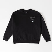 PHILADELPHIA EAGLES CLASSIC CHARM BLACK LABEL PREMIUM FLEECE DROP SHOULDER CREWNECK