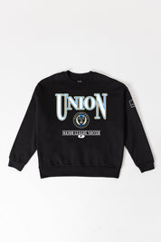 PHILADELPHIA UNION PLAYERS ONLY BLACK LABEL PREMIUM FLEECE DROP SHOULDER CREWNECK