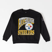 PITTSBURGH STEELERS VICTORY PRIME BLACK LABEL PREMIUM FLEECE DROP SHOULDER CREWNECK