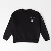 PITTSBURGH STEELERS CLASSIC CHARM BLACK LABEL PREMIUM FLEECE DROP SHOULDER CREWNECK