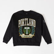 PORTLAND TIMBERS LEGACY CLUB BLACK LABEL PREMIUM FLEECE DROP SHOULDER CREWNECK