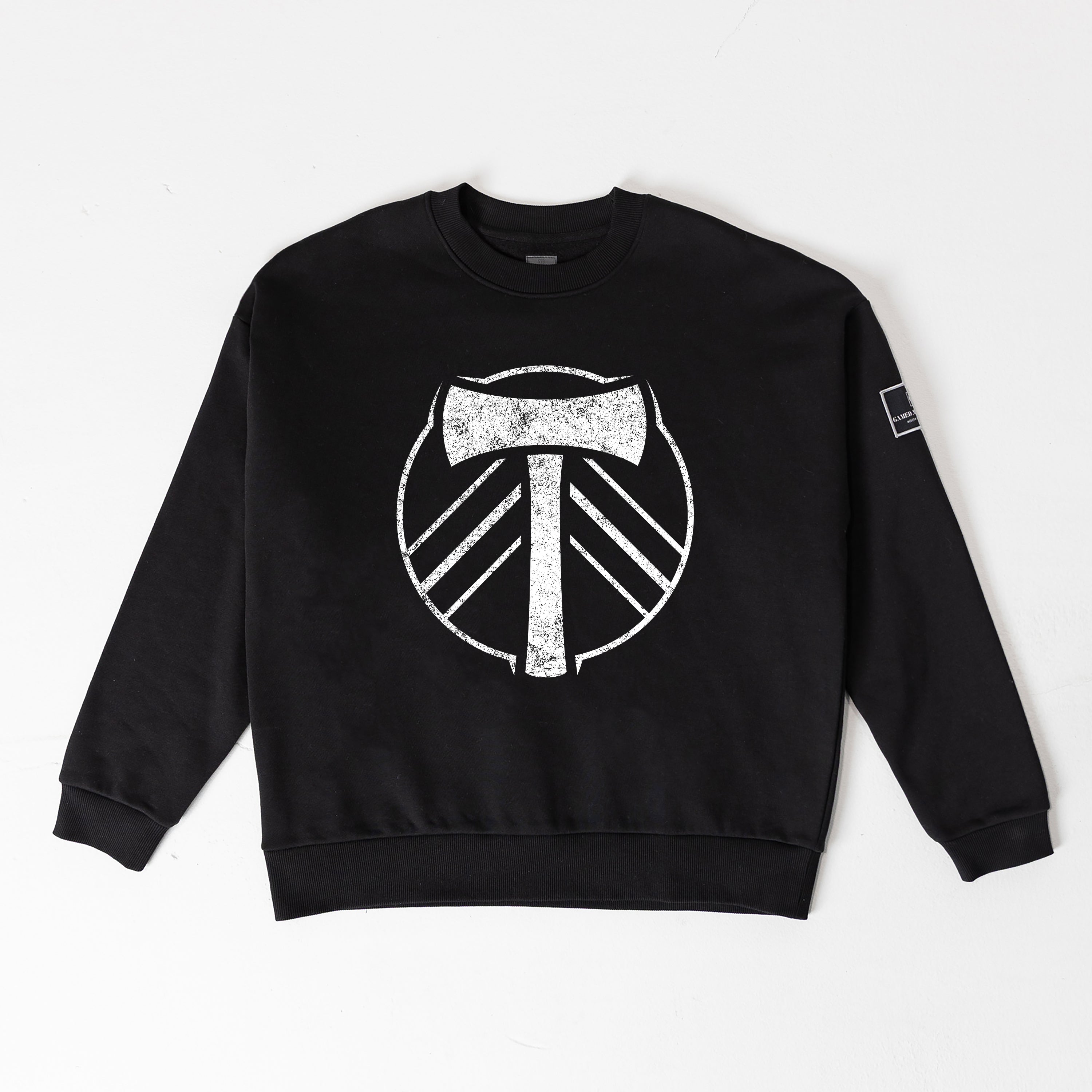 PORTLAND TIMBERS BOLD MOVE BLACK LABEL PREMIUM FLEECE DROP SHOULDER CREWNECK