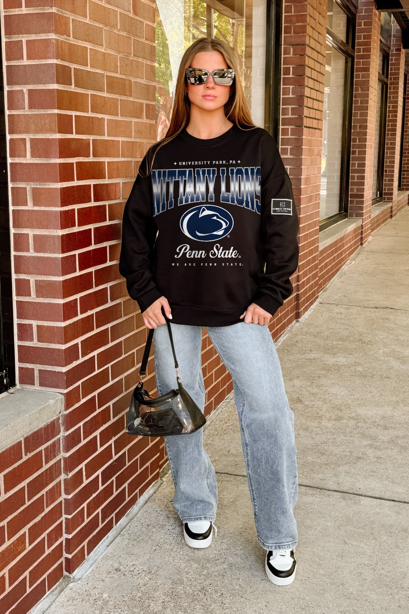 PENN STATE NITTANY LIONS POWERHOUSE PLAY BLACK LABEL PREMIUM FLEECE CREW SWEATSHIRT