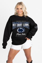 PENN STATE NITTANY LIONS POWERHOUSE PLAY BLACK LABEL PREMIUM FLEECE CREW SWEATSHIRT