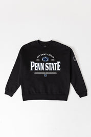 PENN STATE NITTANY LIONS PLAYERS ONLY BLACK LABEL PREMIUM FLEECE DROP SHOULDER CREWNECK