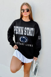 PENN STATE NITTANY LIONS LEVEL UP BLACK LABEL PREMIUM FLEECE CREW SWEATSHIRT