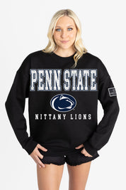 PENN STATE NITTANY LIONS LEVEL UP BLACK LABEL PREMIUM FLEECE CREW SWEATSHIRT
