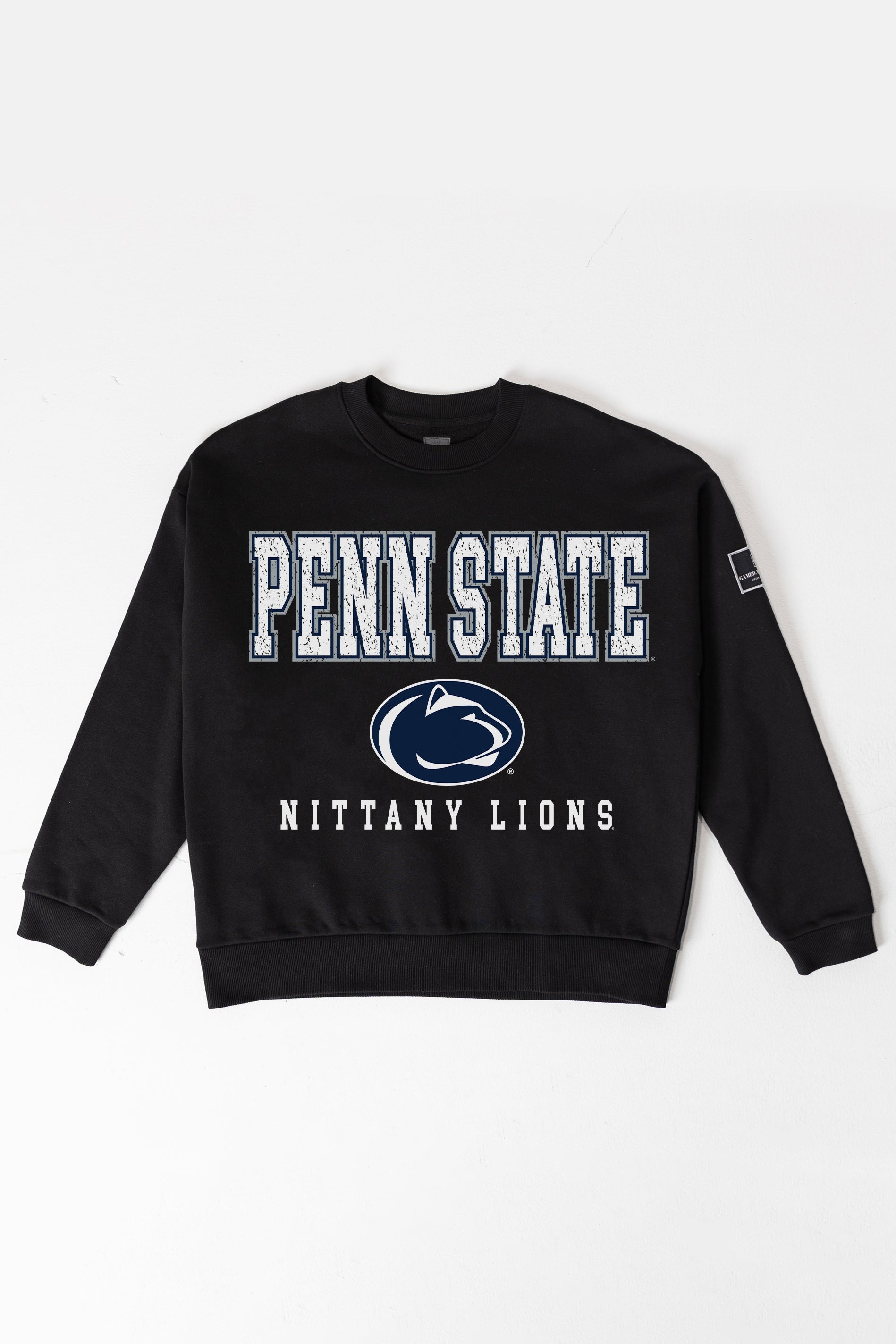 PENN STATE NITTANY LIONS LEVEL UP BLACK LABEL PREMIUM FLEECE CREW SWEATSHIRT