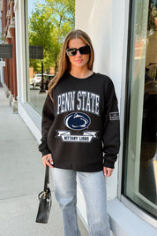 PENN STATE NITTANY LIONS VICTORY LANE BLACK LABEL PREMIUM FLEECE CREW SWEATSHIRT