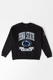 PENN STATE NITTANY LIONS VICTORY LANE BLACK LABEL PREMIUM FLEECE CREW SWEATSHIRT