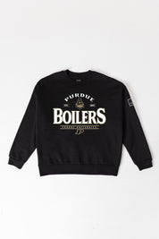PURDUE BOILERMAKERS PLAYERS ONLY BLACK LABEL PREMIUM FLEECE DROP SHOULDER CREWNECK