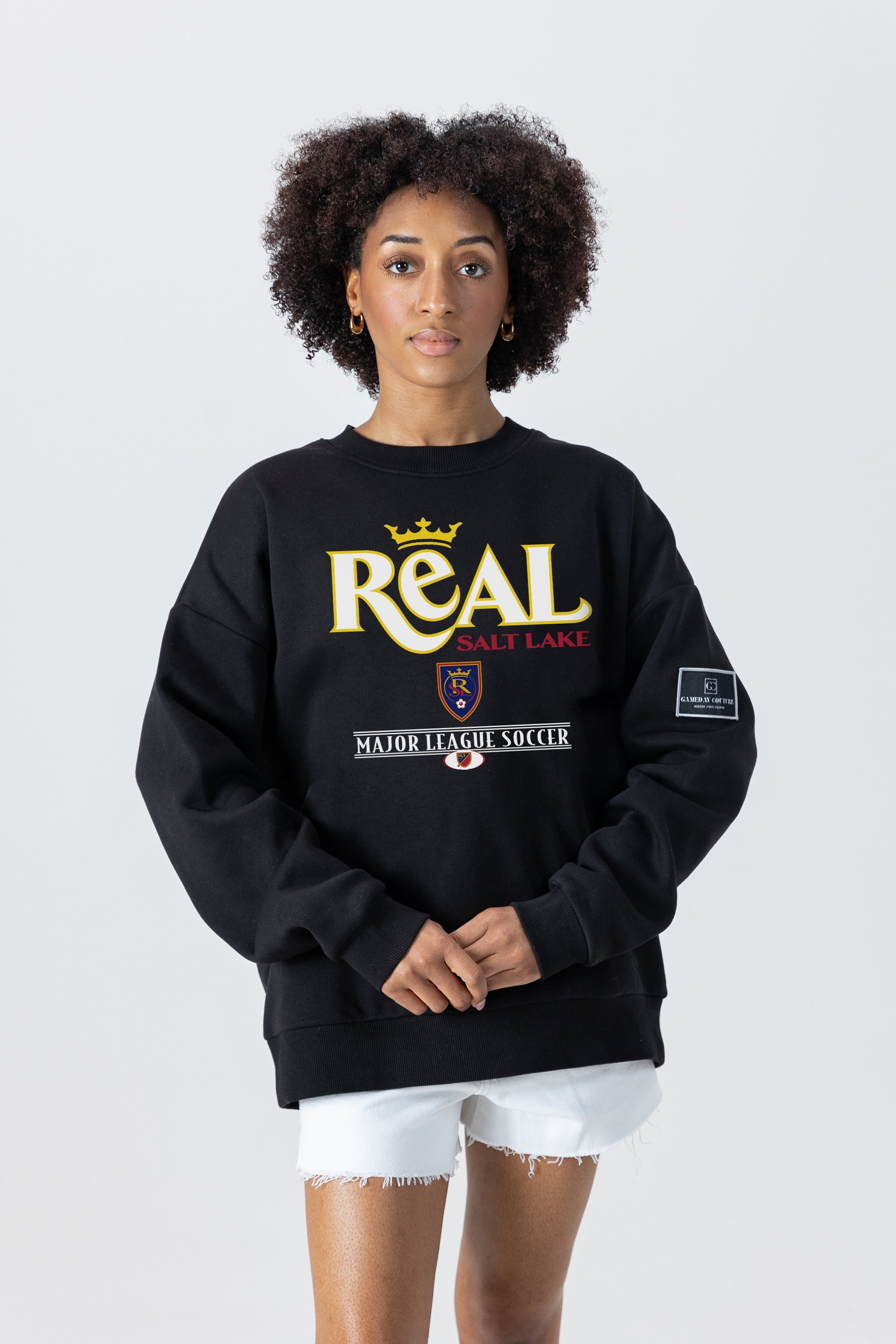 REAL SALT LAKE PLAYERS ONLY BLACK LABEL PREMIUM FLEECE DROP SHOULDER CREWNECK