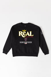 REAL SALT LAKE PLAYERS ONLY BLACK LABEL PREMIUM FLEECE DROP SHOULDER CREWNECK