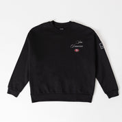 SAN FRANCISCO 49ERS CLASSIC CHARM BLACK LABEL PREMIUM FLEECE DROP SHOULDER CREWNECK