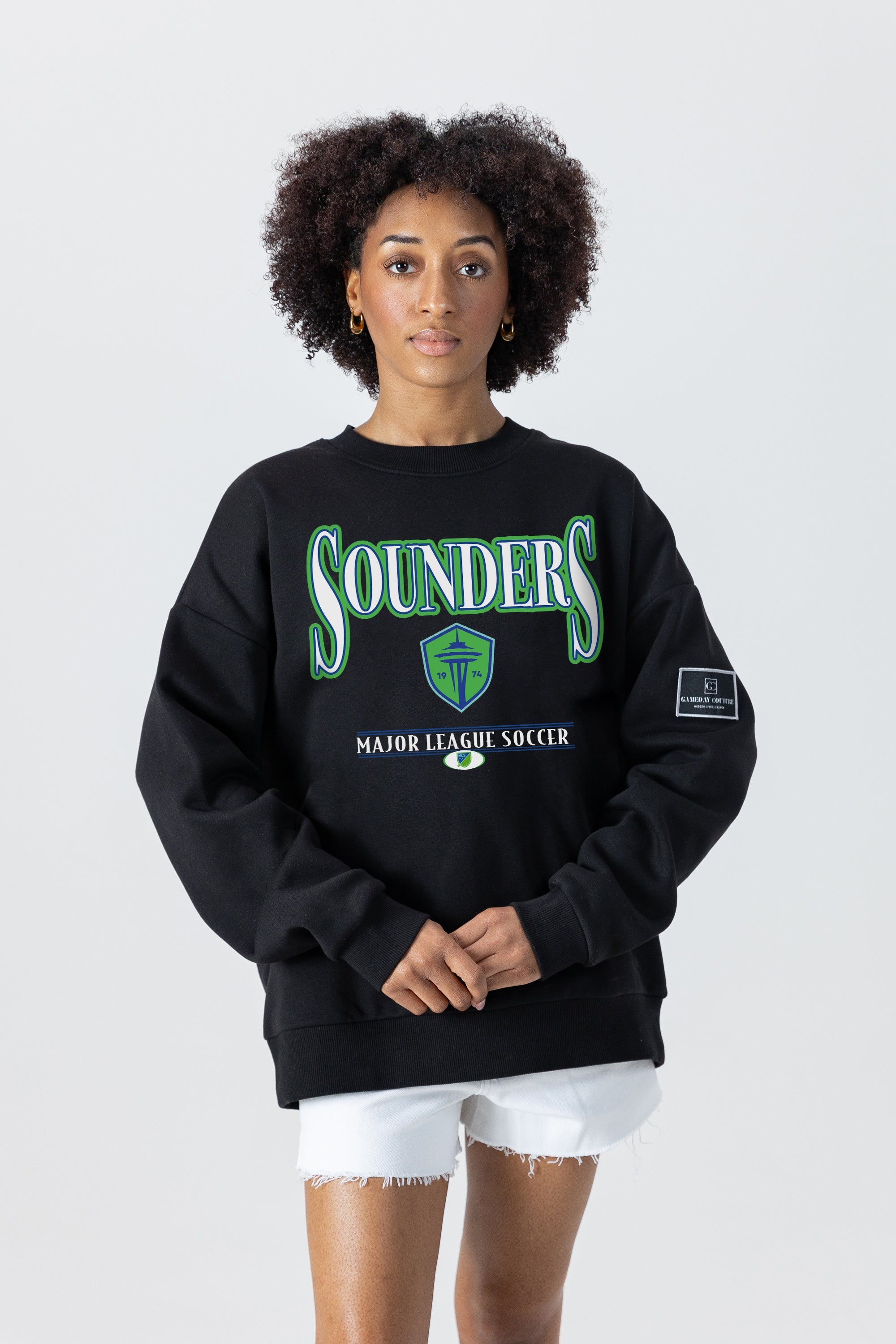 Black Fleece Drop-Shoulder Crew | Gameday Couture – Gameday