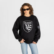 SAN JOSE EARTHQUAKES BOLD MOVE BLACK LABEL PREMIUM FLEECE DROP SHOULDER CREWNECK