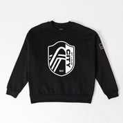 ST. LOUIS CITY SC BOLD MOVE BLACK LABEL PREMIUM FLEECE DROP SHOULDER CREWNECK