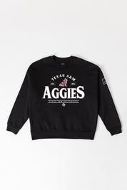 TEXAS A&M AGGIES PLAYERS ONLY BLACK LABEL PREMIUM FLEECE DROP SHOULDER CREWNECK