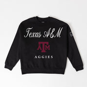 TEXAS A&M AGGIES LEGACY CLUB BLACK LABEL PREMIUM FLEECE DROP SHOULDER CREWNECK