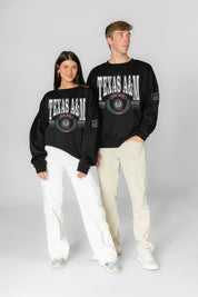 TEXAS A&M AGGIES HONOR BOUND BLACK LABEL PREMIUM FLEECE CREWNECK