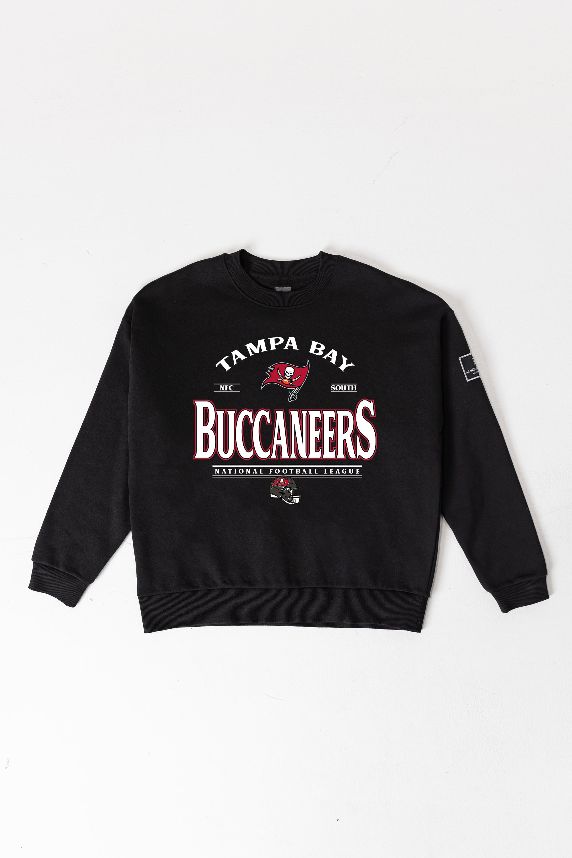 TAMPA BAY BUCCANEERS PLAYERS ONLY BLACK LABEL PREMIUM FLEECE DROP SHOULDER CREWNECK