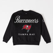 TAMPA BAY BUCCANEERS LEGACY CLUB BLACK LABEL PREMIUM FLEECE DROP SHOULDER CREWNECK