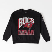 TAMPA BAY BUCCANEERS VICTORY PRIME BLACK LABEL PREMIUM FLEECE DROP SHOULDER CREWNECK