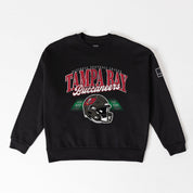 TAMPA BAY BUCCANEERS FIELD FOCUS BLACK LABEL PREMIUM FLEECE DROP SHOULDER CREWNECK