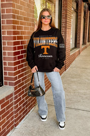 TENNESSEE VOLUNTEERS POWERHOUSE PLAY BLACK LABEL PREMIUM FLEECE CREW SWEATSHIRT