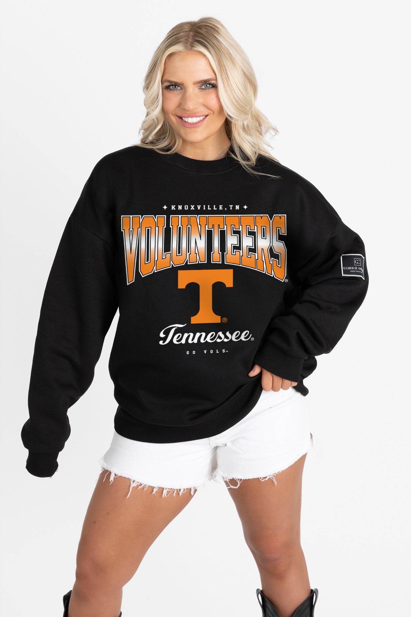 TENNESSEE VOLUNTEERS POWERHOUSE PLAY BLACK LABEL PREMIUM FLEECE CREW SWEATSHIRT