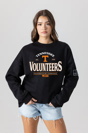 TENNESSEE VOLUNTEERS PLAYERS ONLY BLACK LABEL PREMIUM FLEECE DROP SHOULDER CREWNECK