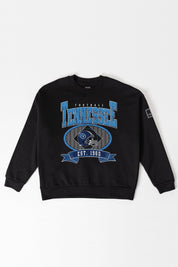 TENNESSEE TITANS BOLD CHEERS BLACK LABEL PREMIUM FLEECE CREW SWEATSHIRT