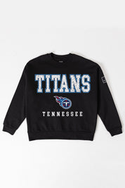 TENNESSEE TITANS LEVEL UP BLACK LABEL PREMIUM FLEECE CREW SWEATSHIRT
