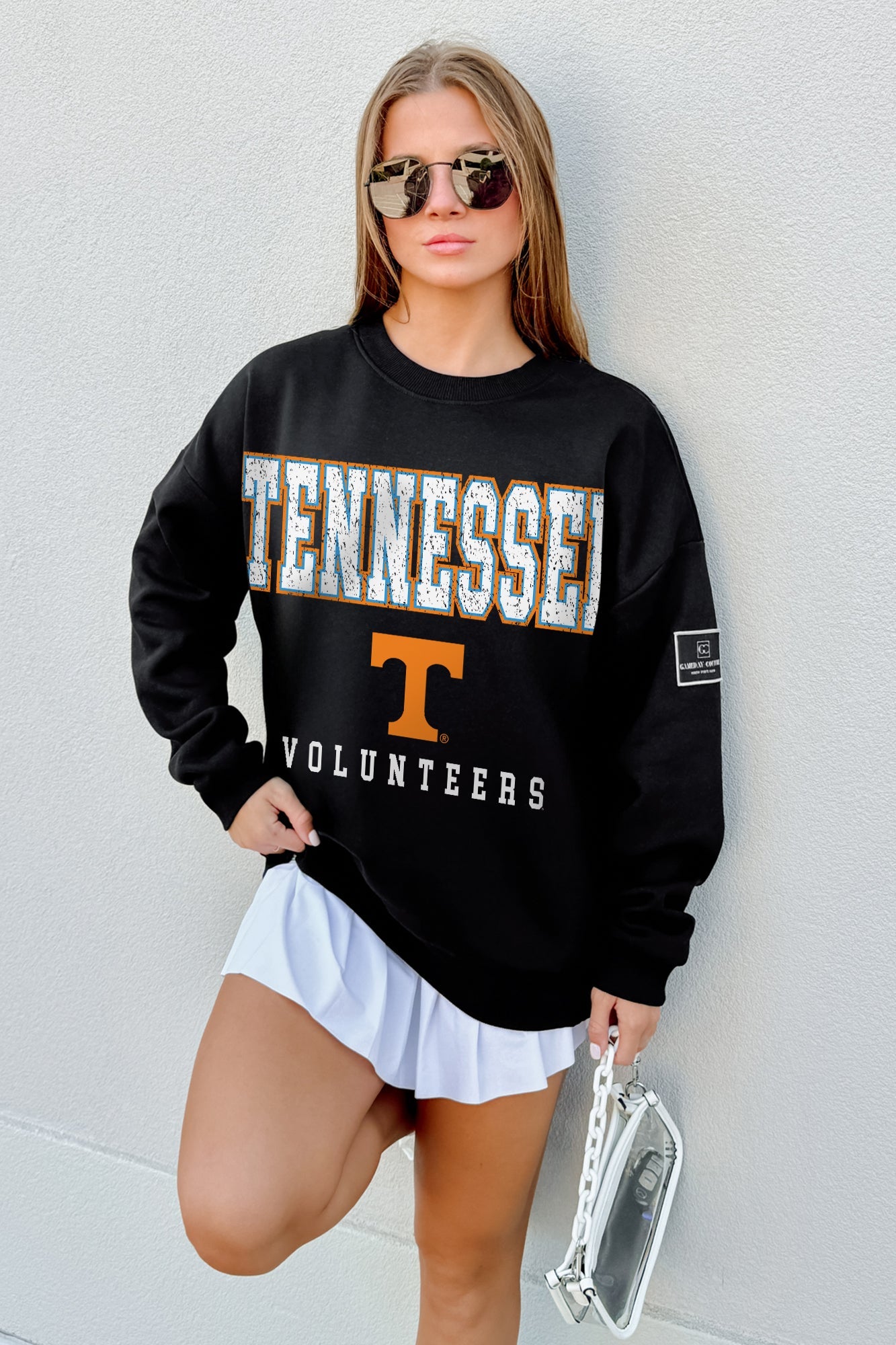 TENNESSEE VOLUNTEERS LEVEL UP BLACK LABEL PREMIUM FLEECE CREW SWEATSHIRT