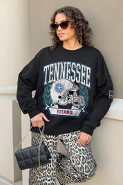 TENNESSEE TITANS VICTORY LANE BLACK LABEL PREMIUM FLEECE CREW SWEATSHIRT