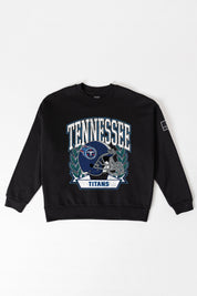 TENNESSEE TITANS VICTORY LANE BLACK LABEL PREMIUM FLEECE CREW SWEATSHIRT