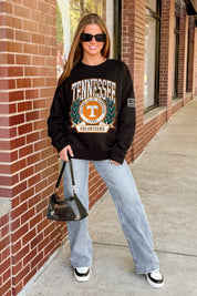 TENNESSEE VOLUNTEERS VICTORY LANE BLACK LABEL PREMIUM FLEECE CREW SWEATSHIRT