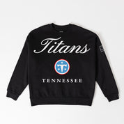 TENNESSEE TITANS LEGACY CLUB BLACK LABEL PREMIUM FLEECE DROP SHOULDER CREWNECK