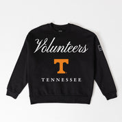TENNESSEE VOLUNTEERS LEGACY CLUB BLACK LABEL PREMIUM FLEECE DROP SHOULDER CREWNECK