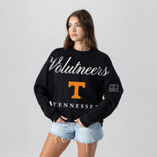 TENNESSEE VOLUNTEERS LEGACY CLUB BLACK LABEL PREMIUM FLEECE DROP SHOULDER CREWNECK